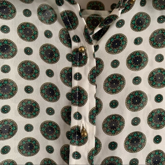 Philosophy Sheer Button Down Blouse Size Large - Picture 4 of 8